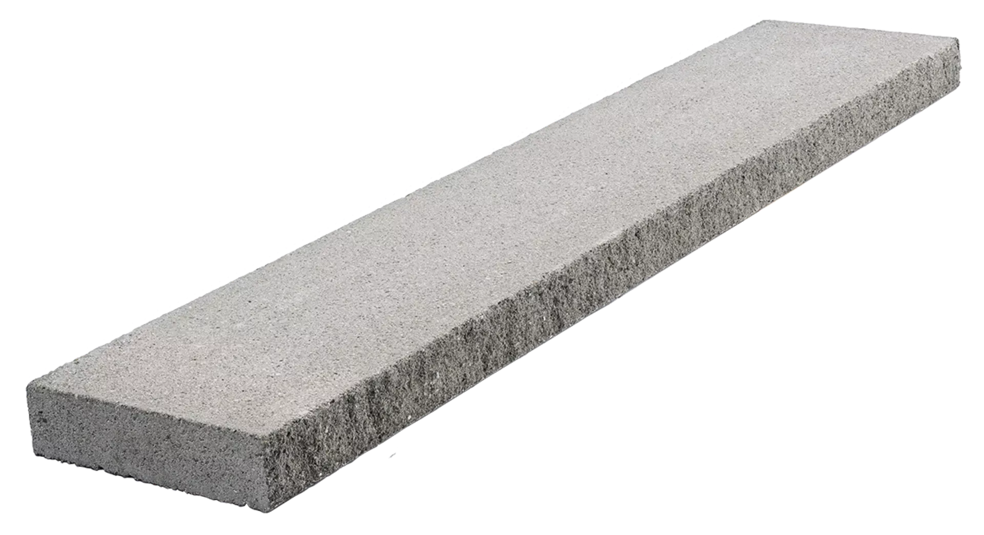 SANTURO Mauerabdeckplatte Normalplatte 1-seitig gespalten Typ 1 grau gestrahlt L 100 cm B 20 cm H 5 cm