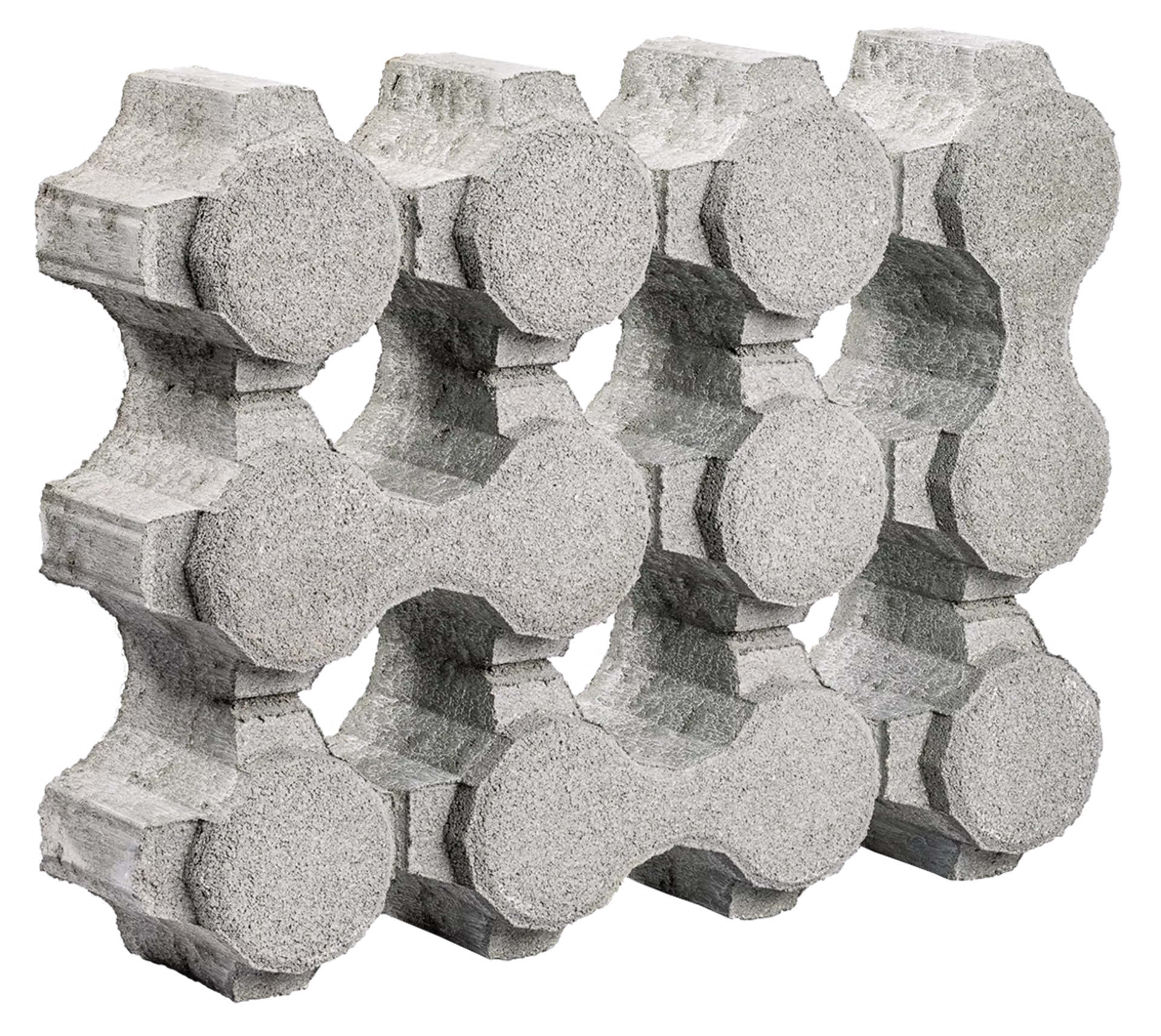 LUNIX Rasengitterstein grau glatt L 53.2 cm 39.9 cm H 12 cm