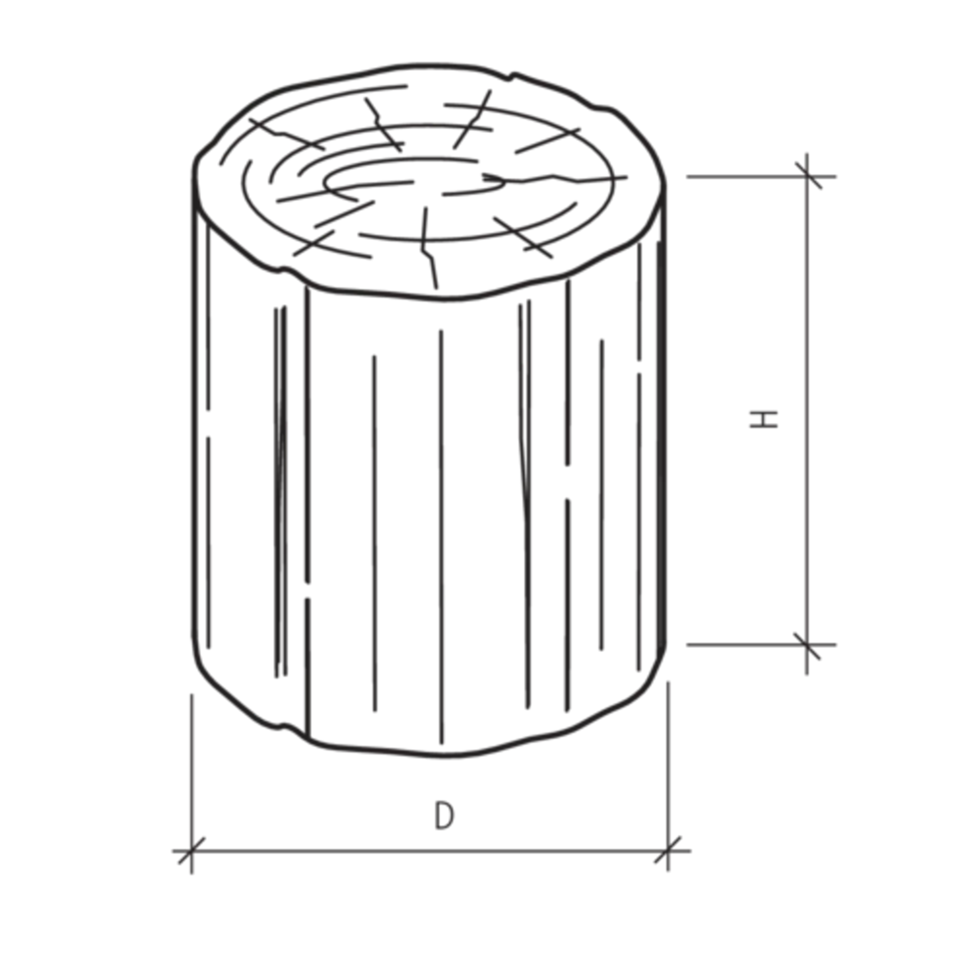 LENIA Hocker mit Holzstruktur