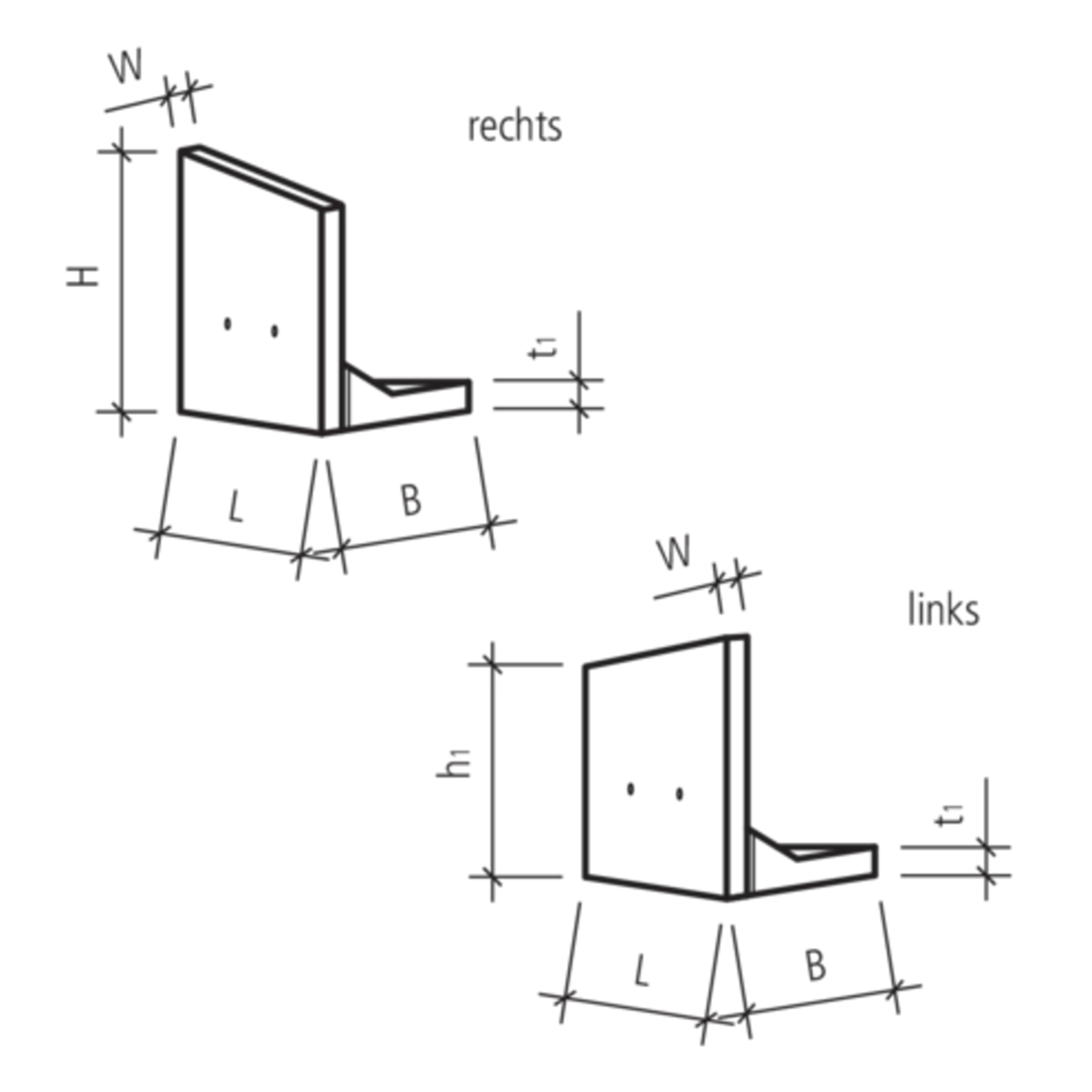 Perronwinkel Schrägstücke für Rampe