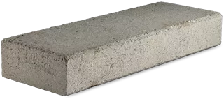 FINALGO Vakuum Blockstufe grau 2-seitig gestrahlt stirnseitig gefast L 100 cm B 35 cm H 15 cm