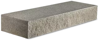 SANTURO Blockstufe voll grau gestrahlt gefast L 80 cm B 36 cm H 15 cm