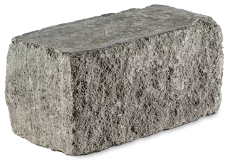 SANTURO Mini Landhausmauer 2-seitig gespalten grau L 30-50 cm B 15 cm H 15 cm