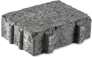 TEGULA SPLITT Ökostein mit Nocken Normalstein grau Kanten gebrochen L 23.2 cm B 17.2 cm H 7 cm