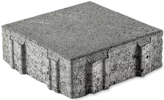 CARENA SPLITT Ökostein mit Nocken grau glatt gefast L 25 cm B 25 cm H 8 cm