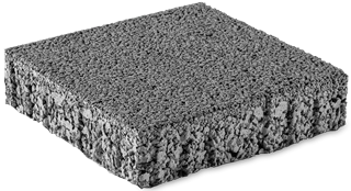 CARENA Sickerstein fino mit Nocken grau haufwerksporig gefast L 25 cm B 25 cm H 6 cm