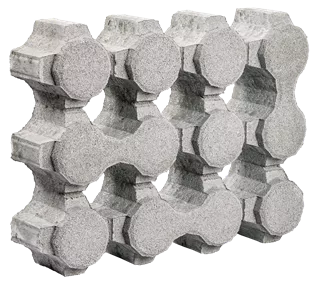 LUNIX Rasengitterstein grau glatt L 53.2 cm 39.9 cm H 12 cm