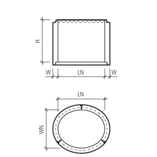 CENTUB<sup>®</sup> Schachtringe unbewehrt oval