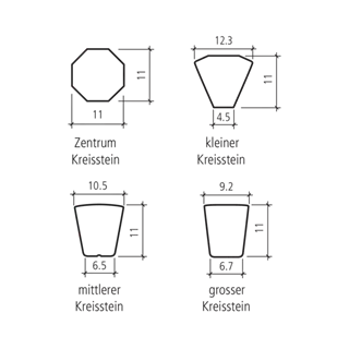 Pavés de cercle TEGULA<sup>®</sup> arêtes cassées