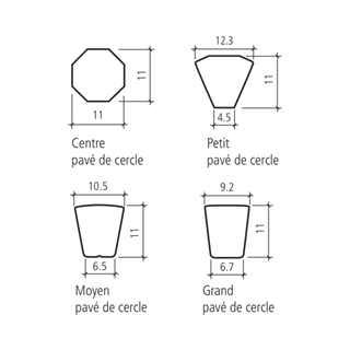 Pavés de cercle TEGULA<sup>®</sup> arêtes cassées