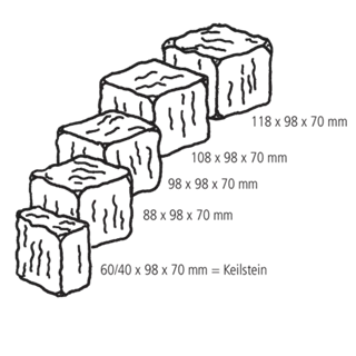 FRIEDA<sup>®</sup> Pflastersteine Kanten gebrochen