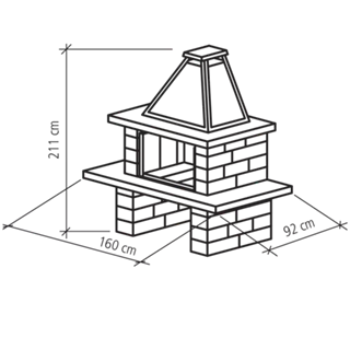 SANTURO<sup>®</sup> Cheminée mit Chromstahlhut